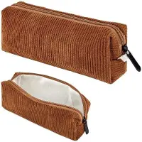 OEM Corduroy Etui für Mädchen, Etui für Schule, Etui für Damen, Leder Etui, Etui in Braun