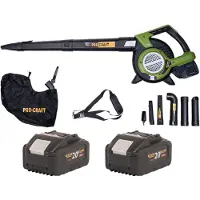 Procraft VB20 Akku Laubbläser und Laubsauger 40 V ( 2x 20 V ) Brushless + 2x Akku 8,0 Ah - ohne Ladegerät