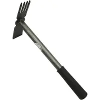 OEM Hoge kwaliteit tuinborstelhak voor verhoogd bloembed en tuin, 35 cm, borstelstaal, rechthoekig blad, 4 puntige tanden.