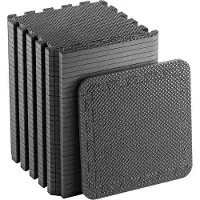 Markenlos Gymnastikmatte aus Schaumstoff – Rutschfeste Puzzlematte – 24 Stück – Schwarz – EVA