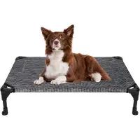 OEM Luxus Hundebett 81x64x18 cm mit atmungsaktiver Netstoffschicht, leicht und tragbar