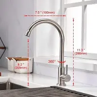 OEM Wasserhahn aus rostfreiem Stahl - 360° drehbar, wasser- und energiesparend