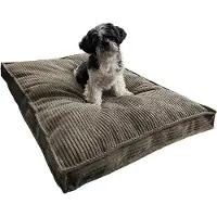 OEM Grosse Hunde Kissen aus Waschbarer Leinwand für Große Hunde - Abriebfest XXL, 100 x 70 cm, Beige-Klassiker