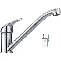 OEM Messing 360-Grad-Kochkran mit 3 Wasseranschlüssen, Boiler-Design, Chrom