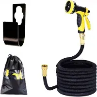 OEM Erweiterbare Gartenschlauch Rohr - Flexible Wasserschlauch mit 9-Funktion-Sprühkopf - Messing-Verbindungsstücke - Schlauchhalter - Aufbewahrungsbeutel - 45m