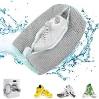 OEM Grijs herbruikbare rits pluche waszak für Schuhe