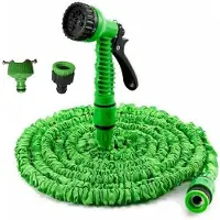 OEM Adaptierbarer 15 Meter langer grüner Auszieh-Regenwassersprayer-Schlauch mit 7-fach-Düse