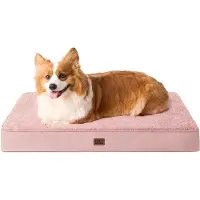 OEM Mittelgroßer Hundekomfort-Bettbezug, 89x58x9cm, waschbar, weiches Hundekissen, Auto-Hundematratze, dunkelrosa.