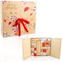 OEM Weihnachts-Überraschungskalender mit 24 Geschenkvorschlägen in 24 Kartons, für eine gelbe Adventsdekoration und ideale Überraschungsgeschenke.