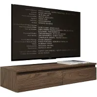 Selsey Bemmi Slim - TV-Hängeboard 2-türig, Holzoptik Walnuss Wisconsin, 100 cm