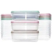 OEM BPA-haltfreie 24-Stück-Plastik-Trinkbecher-Vorrat, 400 ml, mikrowellen- und Geschirrspülerbeständig, für den Einsatz im Tiefkühlschrank, mit Deckeln, recycelbare Trinkgefäße