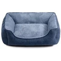 OEM Kleiner Hundebett aus weichem Material - Blau-graues Kissen - 55 x 45 x 15 cm