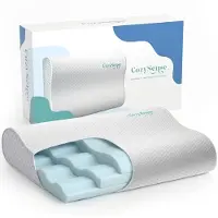 CozySense Ergonomisches Kissen - Verstellbares Memory-Foam-Kissen - Memory-Foam-Schlafkissen - Seiten-, Rücken- und Bauchschläfer - 3-Schicht-System - Orthopädisch - Bambusbezug