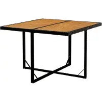 Markenlos Gartentisch Schwarz 109x107x74cm