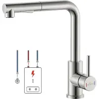 OEM Uitschuifbare Gootsteenkraan mit 2 Wasserstrahlen für Boiler, 3 Anschlüsse, Lagedruck, aus Kunststoff