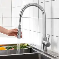OEM Luxus Küchenarmatur - Küchenarmatur in Edelstahl, weiß, 8 Zoll