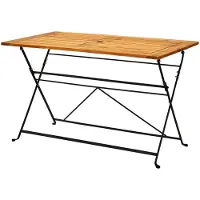 Markenlos Klappbarer Gartentisch, Esstisch, Couchtisch, Balkontisch, Balkonmöbel Kleiner Balkon, Balkon Tisch, Beistelltisch, 120x70x74 cm Massivholz Akazie