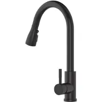 OEM Schwarze Küchenarmatur, SEMANEY Hochdruck Küchenarmatur Ausziehbar, 3 Funktionen Eingreif Küchenarmatur, 360° Drehbare Armatur Küchenmischarmatur, Edelstahl