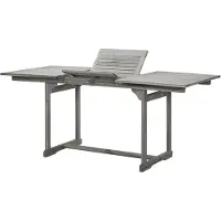 Markenlos Garten-Esstisch, Tisch Balkon, Gartentisch, Balkontisch, Küchentisch, Terrassentisch, (120-170) x80x75 cm Massivholz Akazie