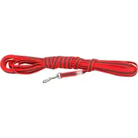 Julius-K9 Gummierte Leine mit Schlaufe Rot - Grau