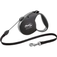 Flexi Standard snor M, 5M, 20 kg, sort