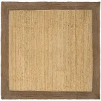 vidaXL Bereichsteppich Grau 240 x 240 cm Jute