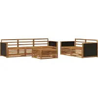 vidaXL Outdoor-Sofagarnitur 6 stk. Natur Massivholz Akazie