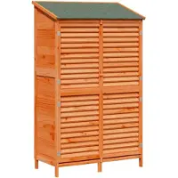 Syfax Garten Shed Braun 106 x 56 x 176,5 cm Massivholz aus Fichte