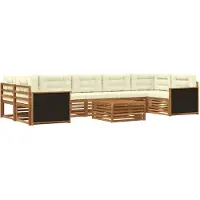 vidaXL Outdoor-Sofagarnitur 8 pcs Natur und Creme