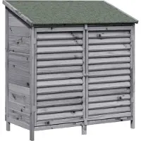 Syfax Garten Shed Grau 106 x 56 x 113,5 cm Massivholz aus Fichte