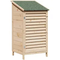 Syfax Garten Shed Natur 59 x 56 x 113,5 cm Massivholz aus Fichte