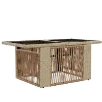 vidaXL Garten Lifting Up Tisch Beige 100 x 55 x 37 cm