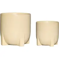 Hubsch - Up Töpfe - Gelb - 2er Set - ø21xh21, ø17xh17cm