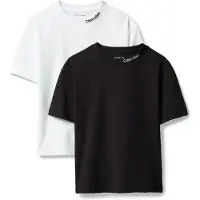 Calvin Klein Jeans Boys 2-pack Embroidered Logo Short Sleeve Set Bright White/b Größe: 6 | T-Shirts Outlet | Unisex | Weiß