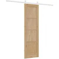 vidaXL Schiebetür Natürlich und Weiß 61 x 198,5 cm