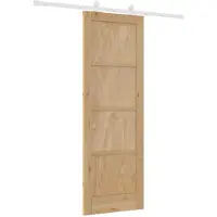 vidaXL Schiebetür Natürlich und Weiß 73,5 x 211 cm