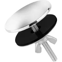 OEM Küchenarmatur-Abdeckung, 5 cm Edelstahl-Abdeckung, leckagefreie Dichtung für Küchenarmatur (zwei Stücke, silber)