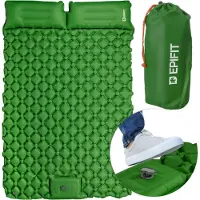 Maltec Isomatte selbstaufblasend Luftmatratze Schlafmatten Doppelmatt 195*120*5cm Outdoor für zwei Personen Grün