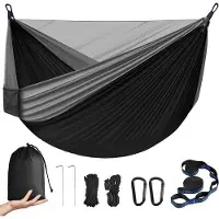 OEM Luftmatratze mit Moskitonetz - Ultraleicht & geräumig für 2 Personen - 300 kg Tragfähigkeit - atmungsaktives Parachutentenylon - Ideal für Garten, Strand, Camping