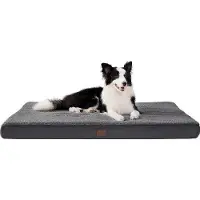 OEM Großes orthopädisches Hundebett in dunkelgrau für große Hunde - 112x81x7,6cm, weiches, waschbares Hundekissen und Hundematratze