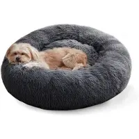 OEM Hundekissen für kleine Hunde, Waschbarer Hundebett, Hundekissen, Hundebett, Schlafkissen für Hunde, 60 cm, dunkelgrau