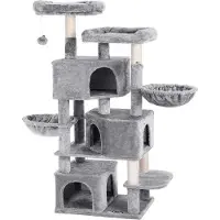 OEM Kattekrabpaal 164 cm, Holz, schwarz, für Garten