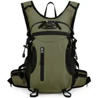 OEM 15L Fahrradtasche mit Helmhalter, unisex, wasserdicht, leichte Fahrrad-/Wander-Tasche, Outdoor-Tasche - grün