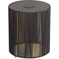 QAZQA Moderne Outdoor-Tischleuchte Dunkelgrau inkl. LED Akku und Solar IP54 - Rope