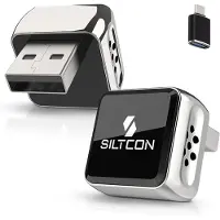 Siltcon 2-in-1 CarPlay Dongle Silber – Wireless Android Auto Adapter, USB-A/USB-C