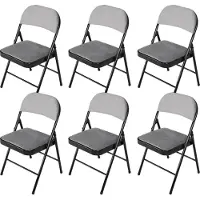 HTI Klappstuhl Wedigo Velvet Grau 6er-Set