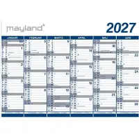 Mayland Kæmpekalender 2x6 mdr. PP-plast rør 2027
