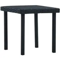 Furnicato Garten-beistelltisch Schwarz 40x40x40 Cm Poly Rattan