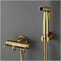 Markenlos Wasserhahn, Sprühset for Toilette, multifunktional, Wasserhahn-Sprühgerät, Wandmontage, Kaltwasserhahn, Toilette, Duschspray for Badezimmer