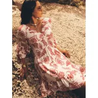 Apricot Minikleid "Geblümtes Sarasa-Minikleid" mit Rüschen